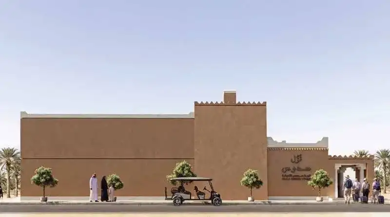 تصور مستقبلي: الواجهة الرئيسية لمدخل النزل
